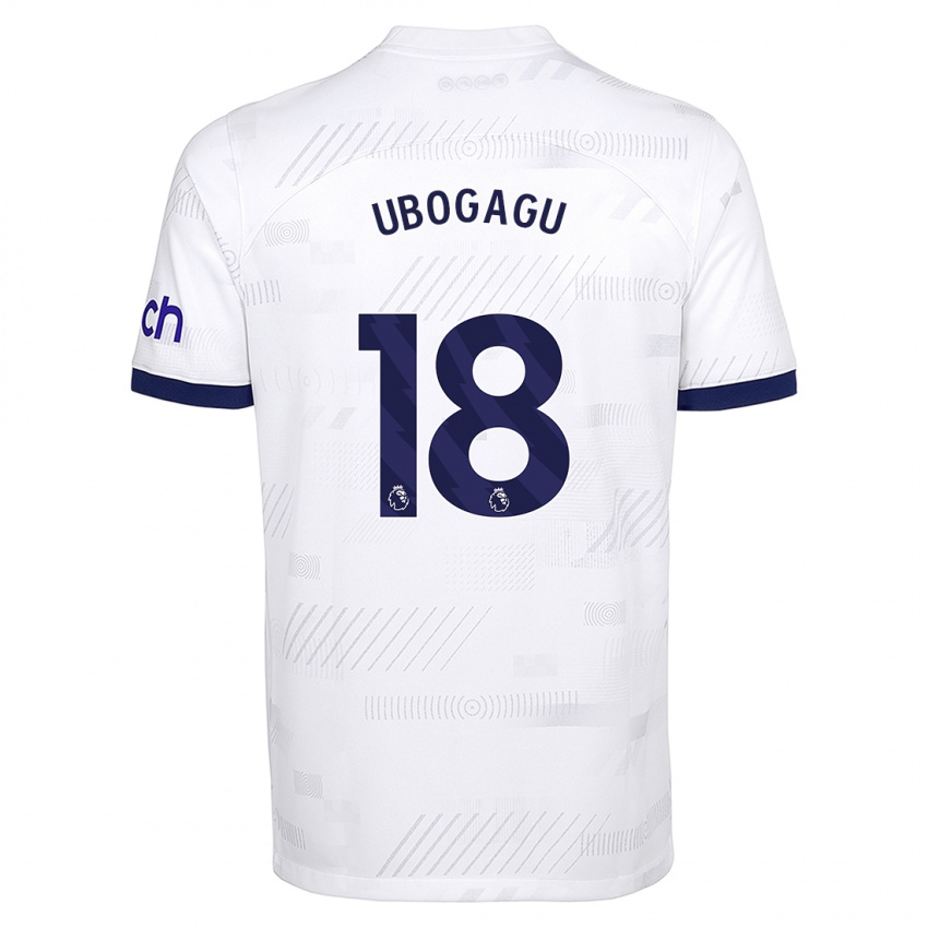 Niño Camiseta Chioma Ubogagu #18 Blanco 1ª Equipación 2023/24 La Camisa Chile