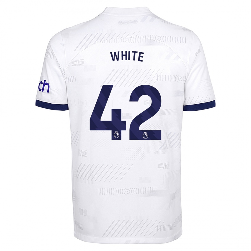 Niño Camiseta Harvey White #42 Blanco 1ª Equipación 2023/24 La Camisa Chile