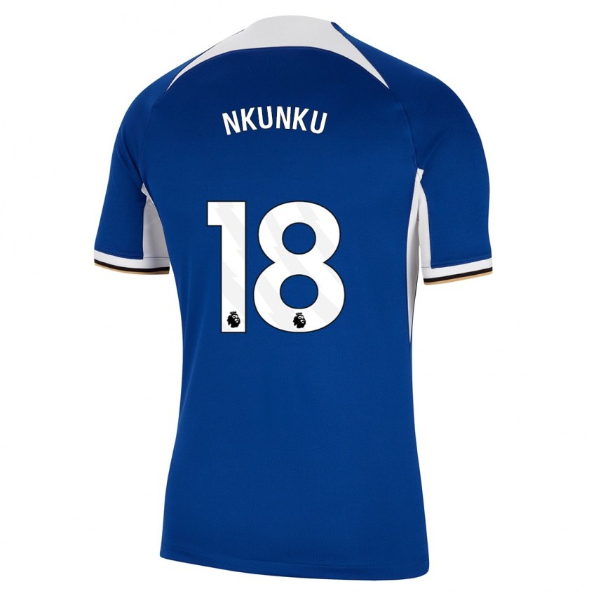 Niño Camiseta Christopher Nkunku #18 Azul 1ª Equipación 2023/24 La Camisa Chile