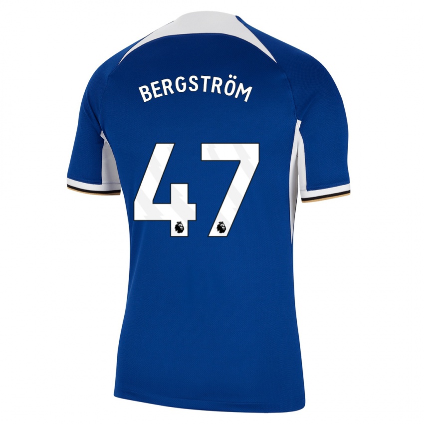 Niño Camiseta Lucas Bergström #47 Azul 1ª Equipación 2023/24 La Camisa Chile