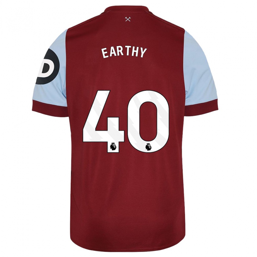 Niño Camiseta George Earthy #40 Granate 1ª Equipación 2023/24 La Camisa Chile