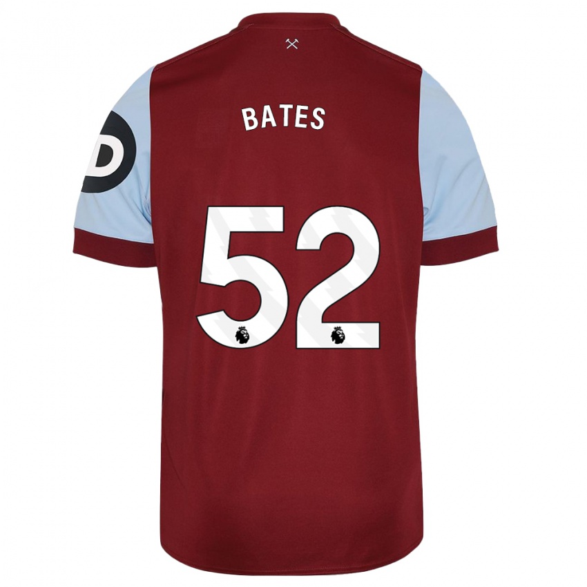 Niño Camiseta Billy Bates #52 Granate 1ª Equipación 2023/24 La Camisa Chile