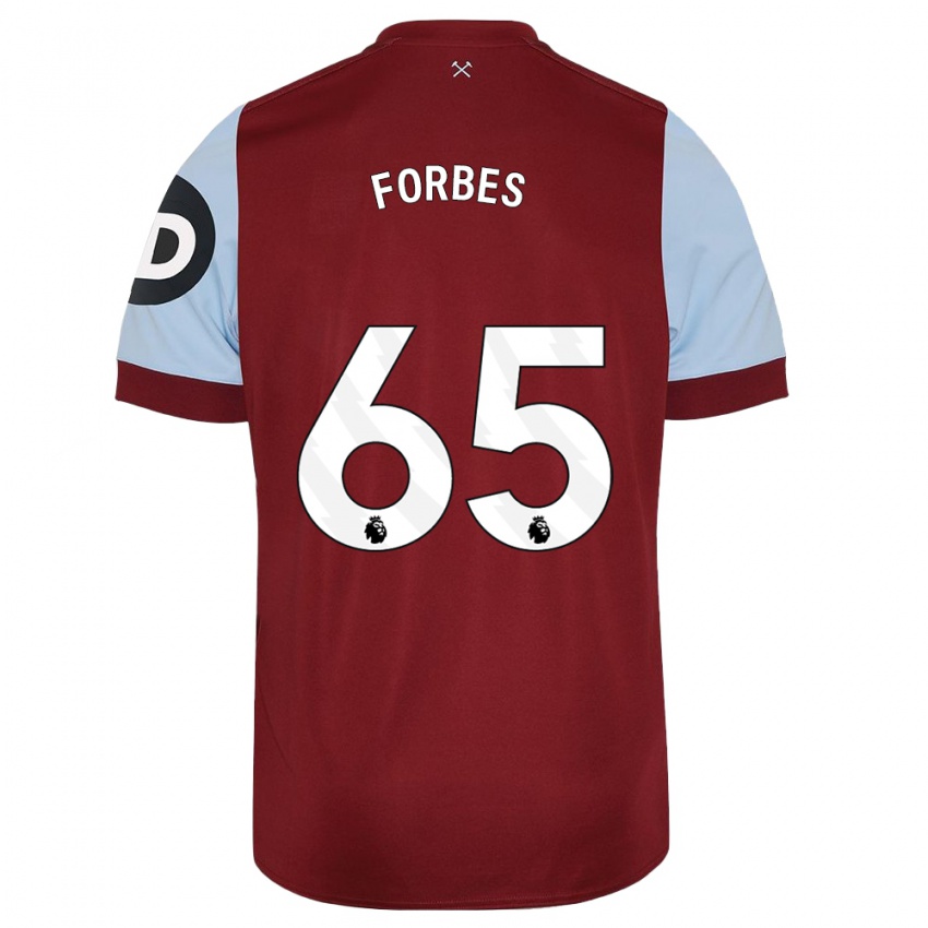Niño Camiseta Michael Forbes #65 Granate 1ª Equipación 2023/24 La Camisa Chile