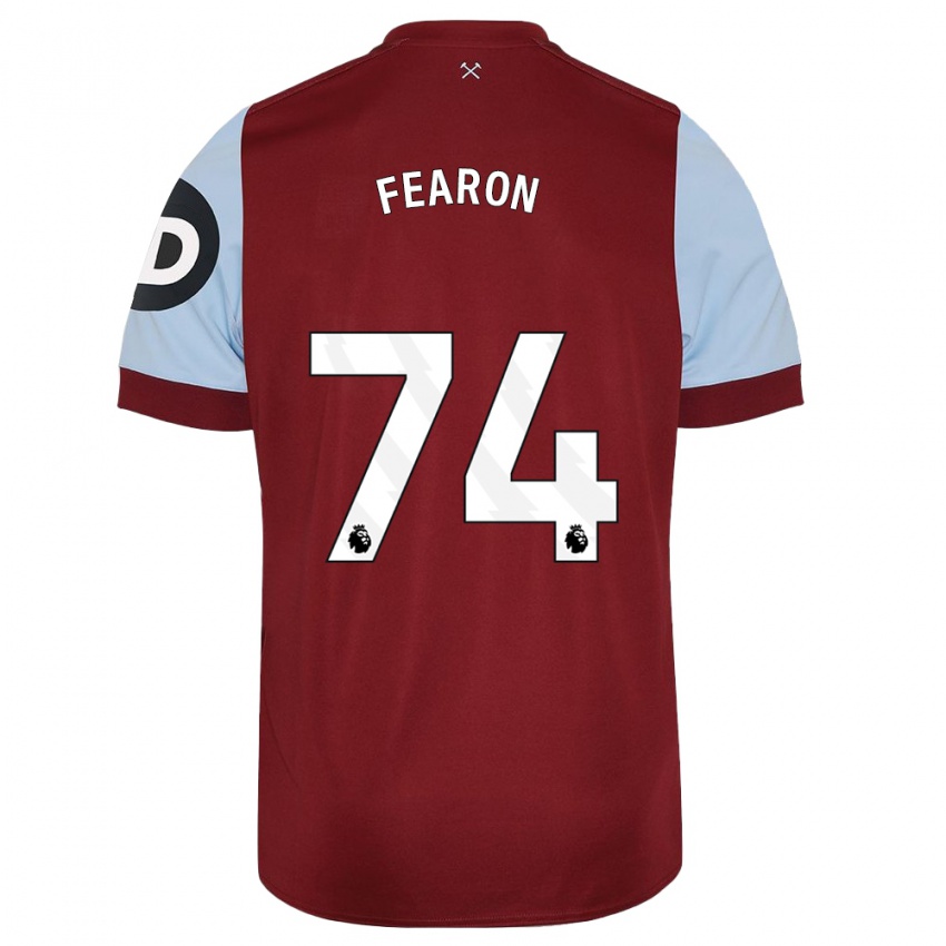 Niño Camiseta Preston Fearon #74 Granate 1ª Equipación 2023/24 La Camisa Chile