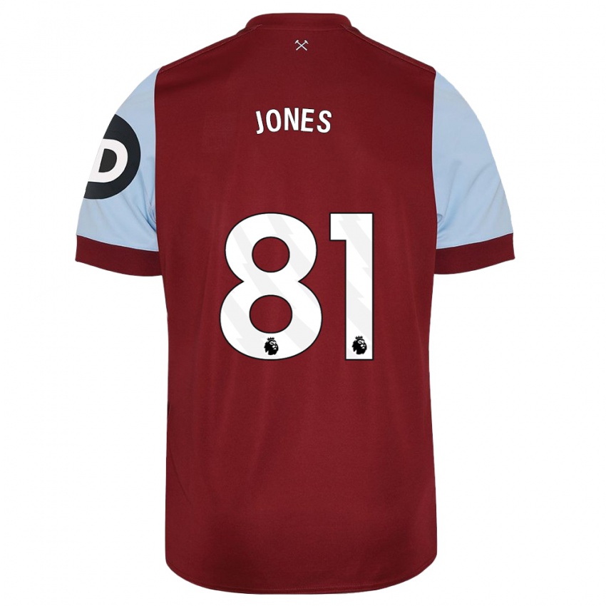 Niño Camiseta Liam Jones #81 Granate 1ª Equipación 2023/24 La Camisa Chile
