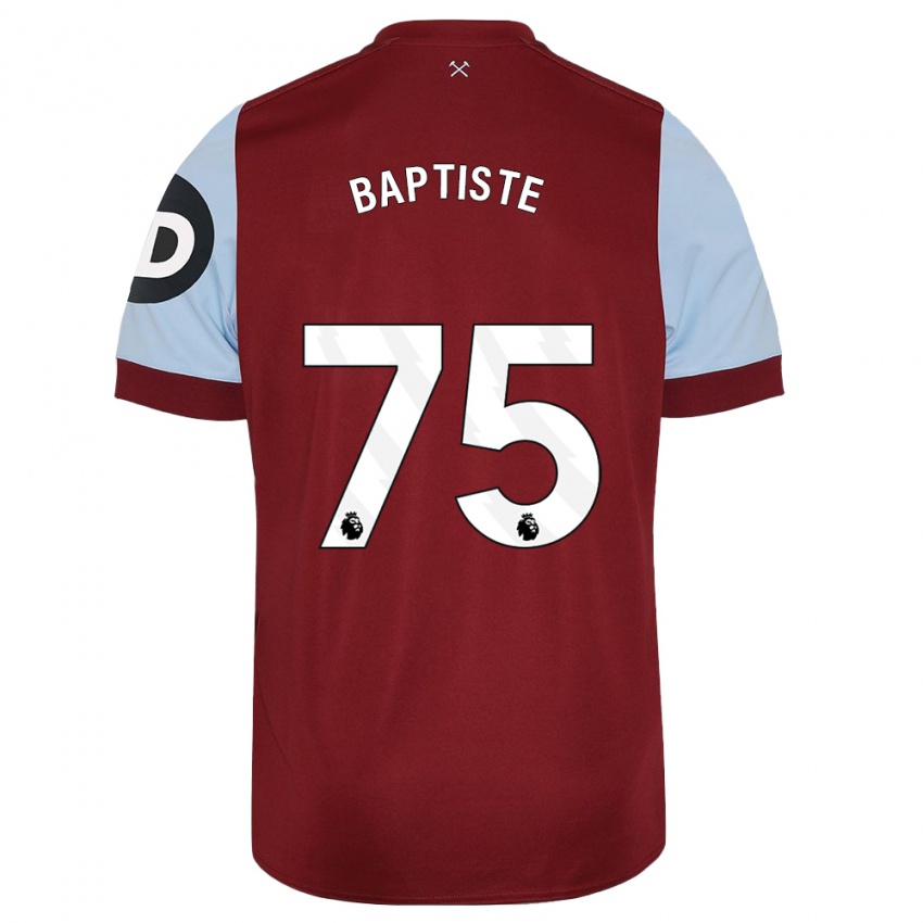 Niño Camiseta Jamal Baptiste #75 Granate 1ª Equipación 2023/24 La Camisa Chile