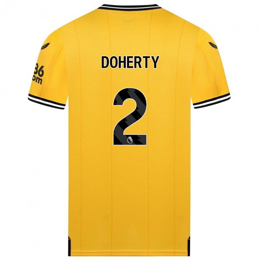 Niño Camiseta Matt Doherty #2 Amarillo 1ª Equipación 2023/24 La Camisa Chile
