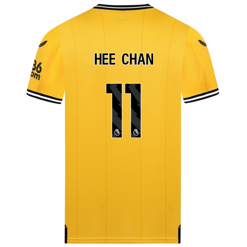 Niño Camiseta Hee-Chan Hwang #11 Amarillo 1ª Equipación 2023/24 La Camisa Chile
