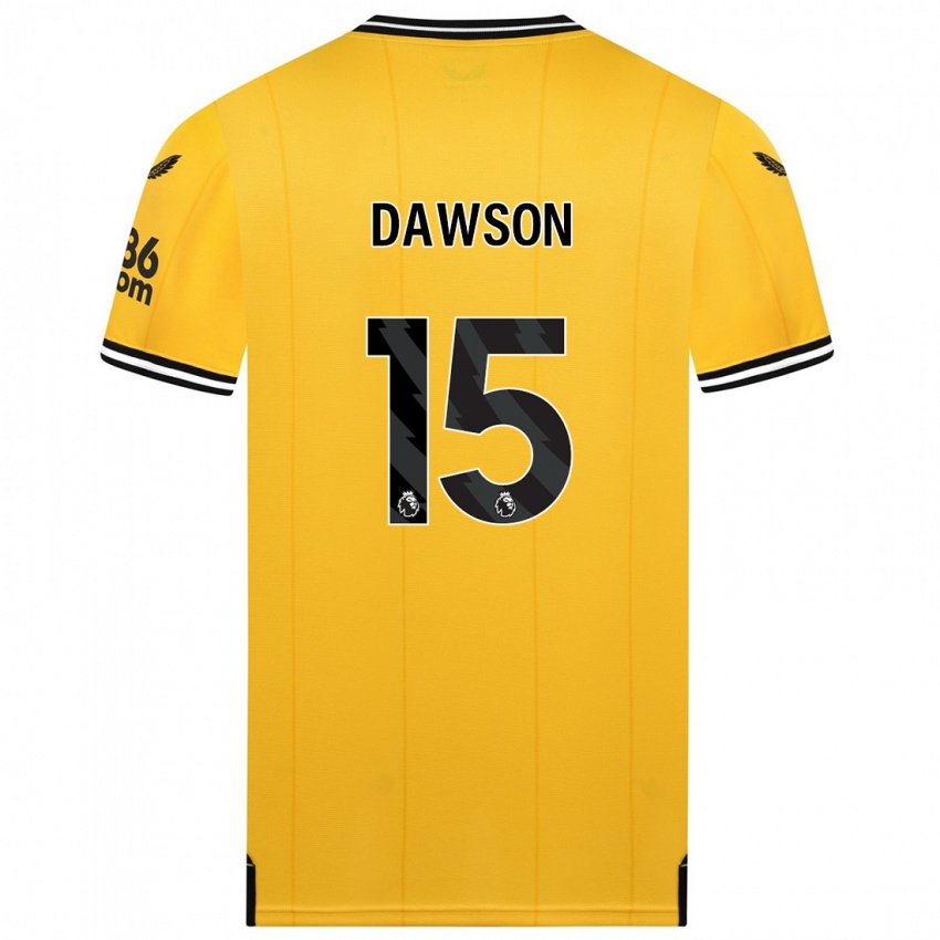 Niño Camiseta Craig Dawson #15 Amarillo 1ª Equipación 2023/24 La Camisa Chile