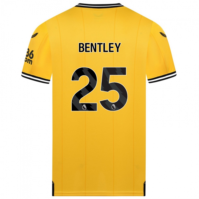 Niño Camiseta Daniel Bentley #25 Amarillo 1ª Equipación 2023/24 La Camisa Chile