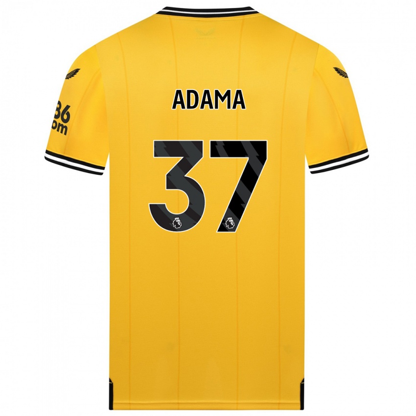 Niño Camiseta Adama Traore #37 Amarillo 1ª Equipación 2023/24 La Camisa Chile