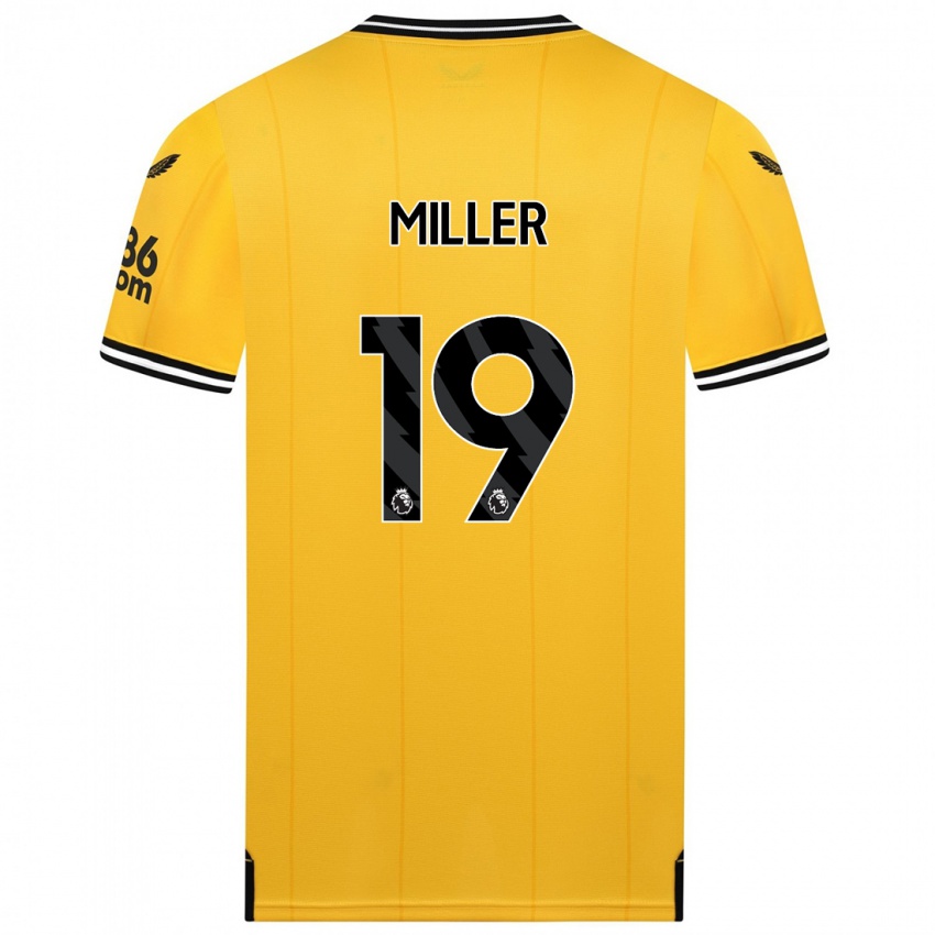 Niño Camiseta Ali Miller #19 Amarillo 1ª Equipación 2023/24 La Camisa Chile