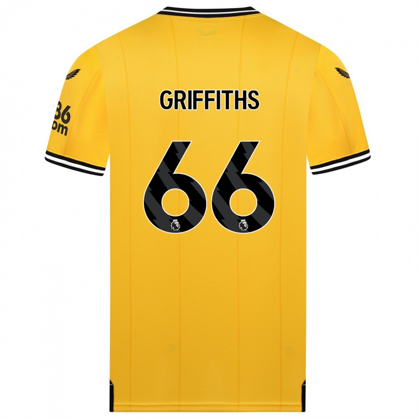 Niño Camiseta Harvey Griffiths #66 Amarillo 1ª Equipación 2023/24 La Camisa Chile