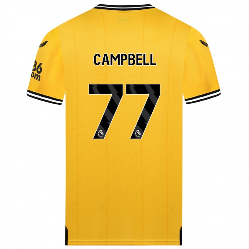 Niño Camiseta Chem Campbell #77 Amarillo 1ª Equipación 2023/24 La Camisa Chile
