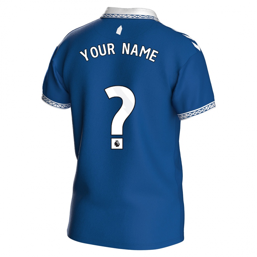 Niño Camiseta Su Nombre #0 Azul Real 1ª Equipación 2023/24 La Camisa Chile