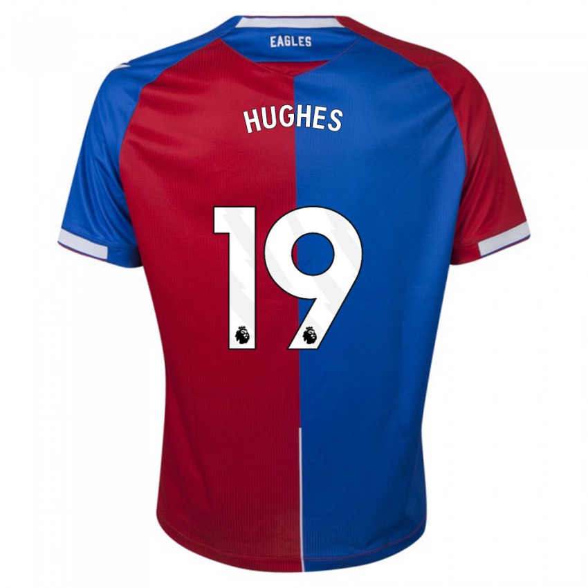 Niño Camiseta Will Hughes #19 Rojo Azul 1ª Equipación 2023/24 La Camisa Chile