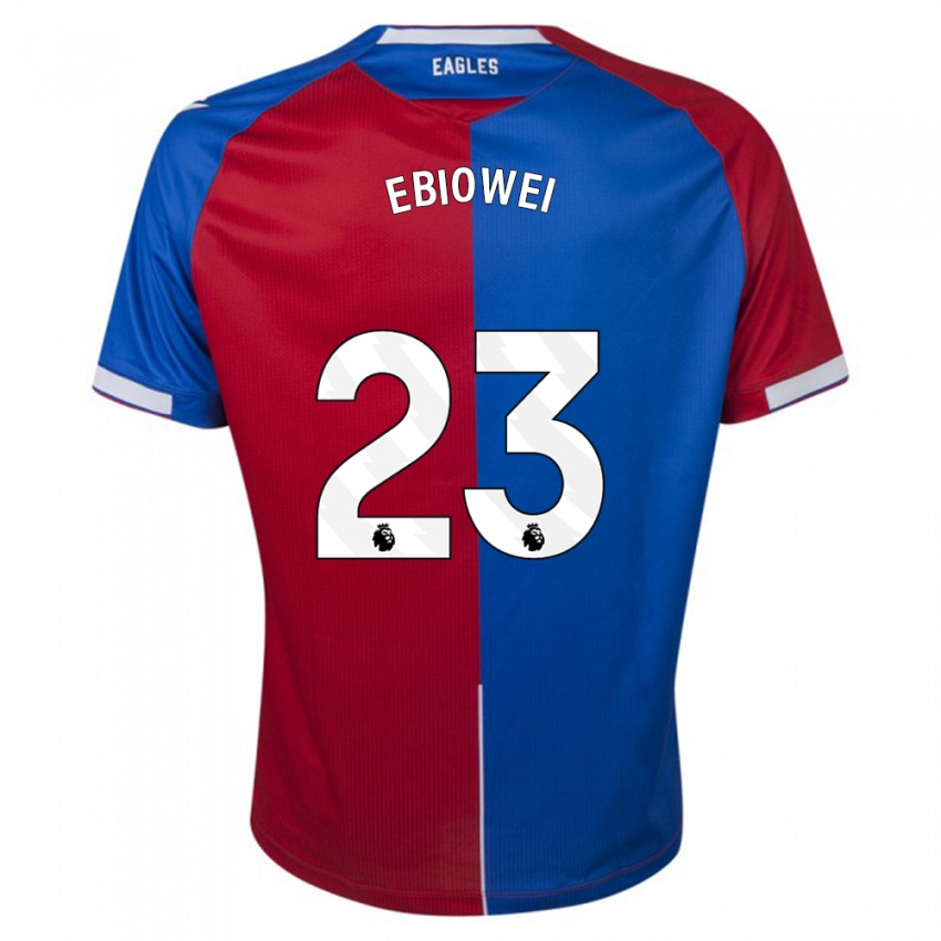 Niño Camiseta Malcolm Ebiowei #23 Rojo Azul 1ª Equipación 2023/24 La Camisa Chile