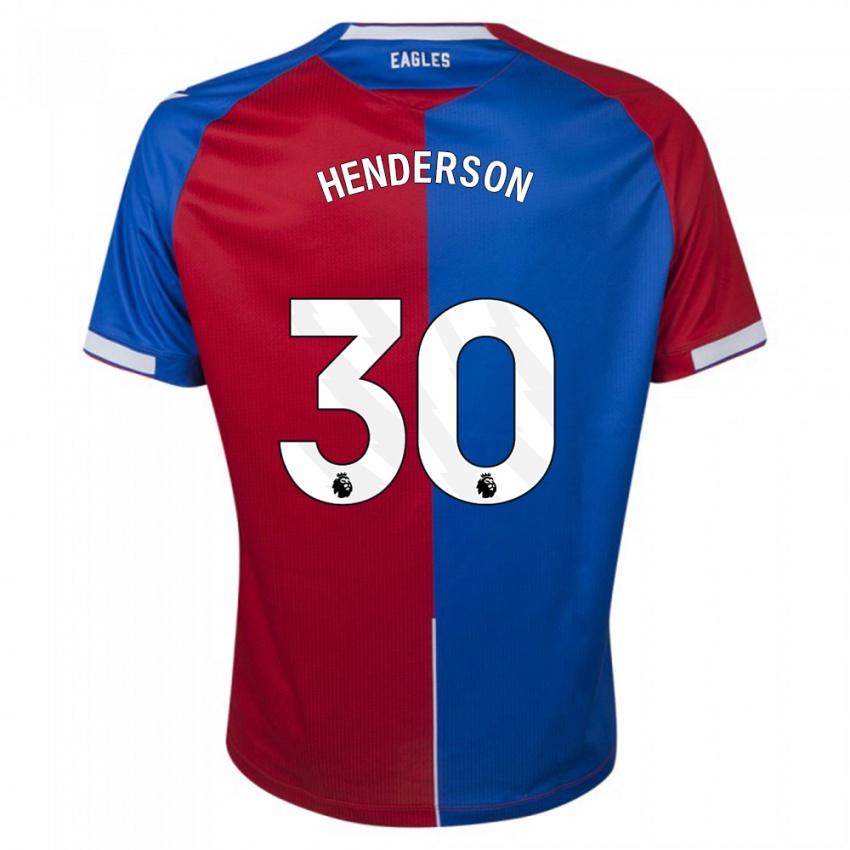 Niño Camiseta Dean Henderson #30 Rojo Azul 1ª Equipación 2023/24 La Camisa Chile