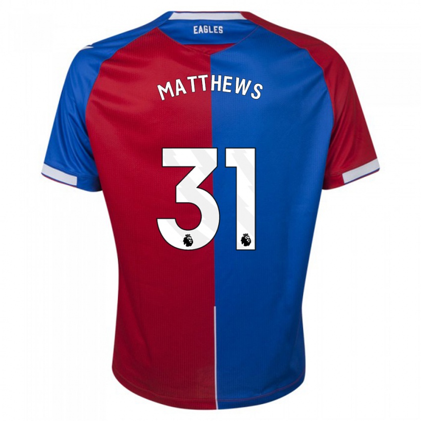 Niño Camiseta Remi Matthews #31 Rojo Azul 1ª Equipación 2023/24 La Camisa Chile