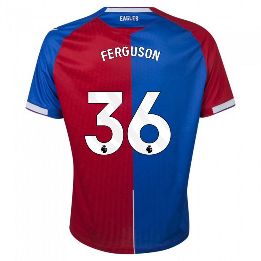 Niño Camiseta Nathan Ferguson #36 Rojo Azul 1ª Equipación 2023/24 La Camisa Chile