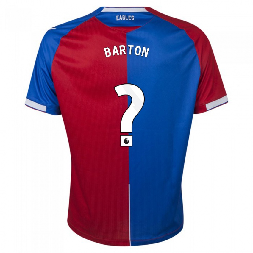 Niño Camiseta Kalani Barton #0 Rojo Azul 1ª Equipación 2023/24 La Camisa Chile