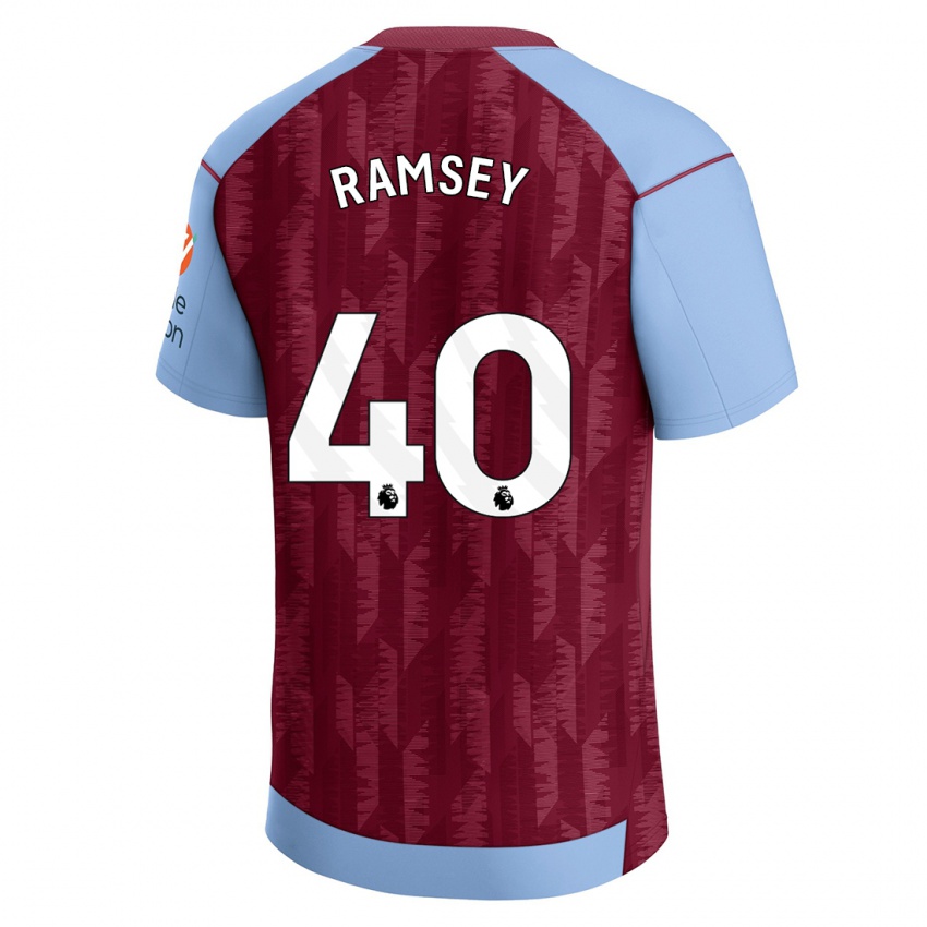 Niño Camiseta Aaron Ramsey #40 Azul Claro 1ª Equipación 2023/24 La Camisa Chile