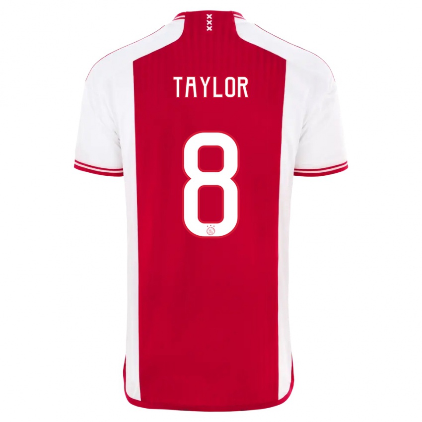 Niño Camiseta Kenneth Taylor #8 Rojo Blanco 1ª Equipación 2023/24 La Camisa Chile