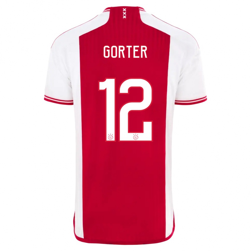 Niño Camiseta Jay Gorter #12 Rojo Blanco 1ª Equipación 2023/24 La Camisa Chile