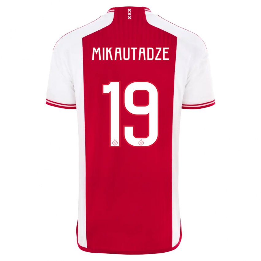 Niño Camiseta Georges Mikautadze #19 Rojo Blanco 1ª Equipación 2023/24 La Camisa Chile