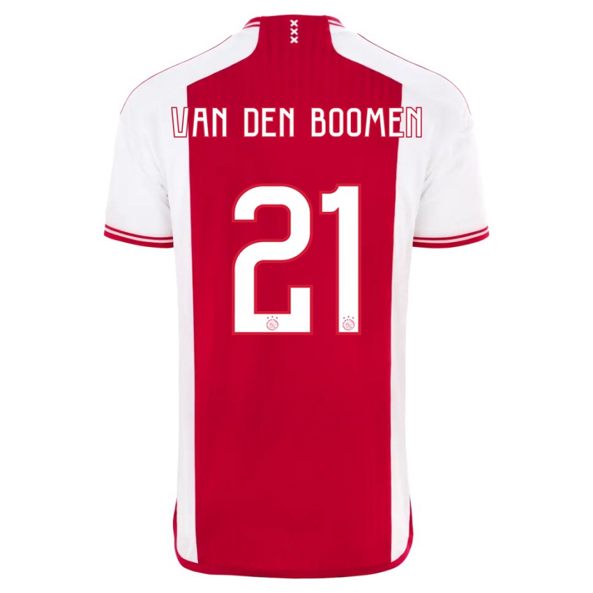 Niño Camiseta Branco Van Den Boomen #21 Rojo Blanco 1ª Equipación 2023/24 La Camisa Chile