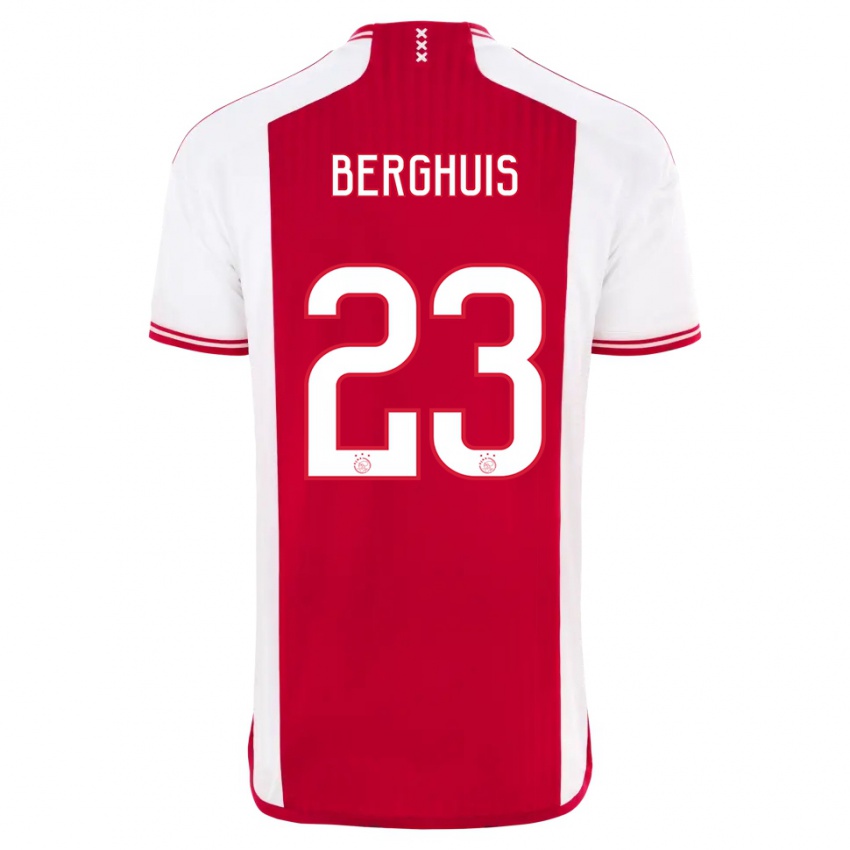 Niño Camiseta Steven Berghuis #23 Rojo Blanco 1ª Equipación 2023/24 La Camisa Chile