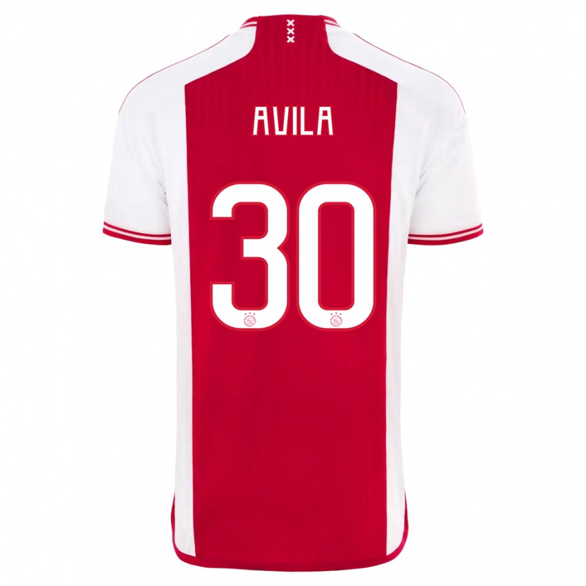 Niño Camiseta Gastón Ávila #30 Rojo Blanco 1ª Equipación 2023/24 La Camisa Chile