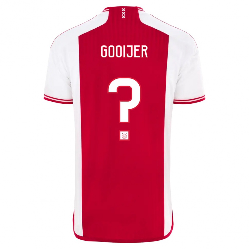 Niño Camiseta Tristan Gooijer #0 Rojo Blanco 1ª Equipación 2023/24 La Camisa Chile