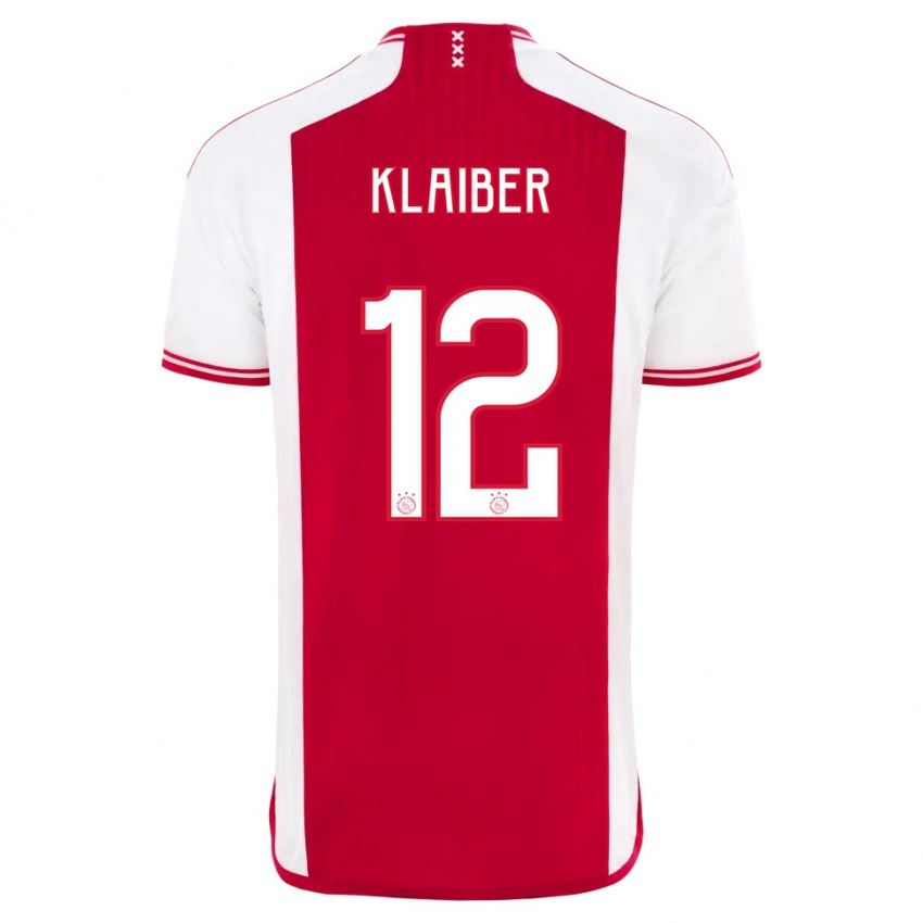 Niño Camiseta Sean Klaiber #12 Rojo Blanco 1ª Equipación 2023/24 La Camisa Chile