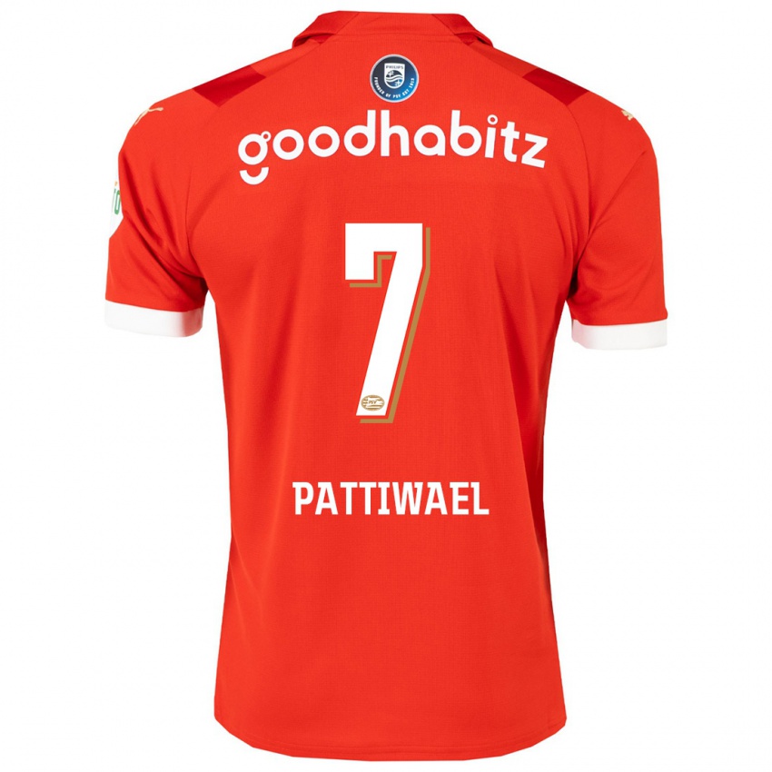 Niño Camiseta Naomi Pattiwael #7 Rojo 1ª Equipación 2023/24 La Camisa Chile