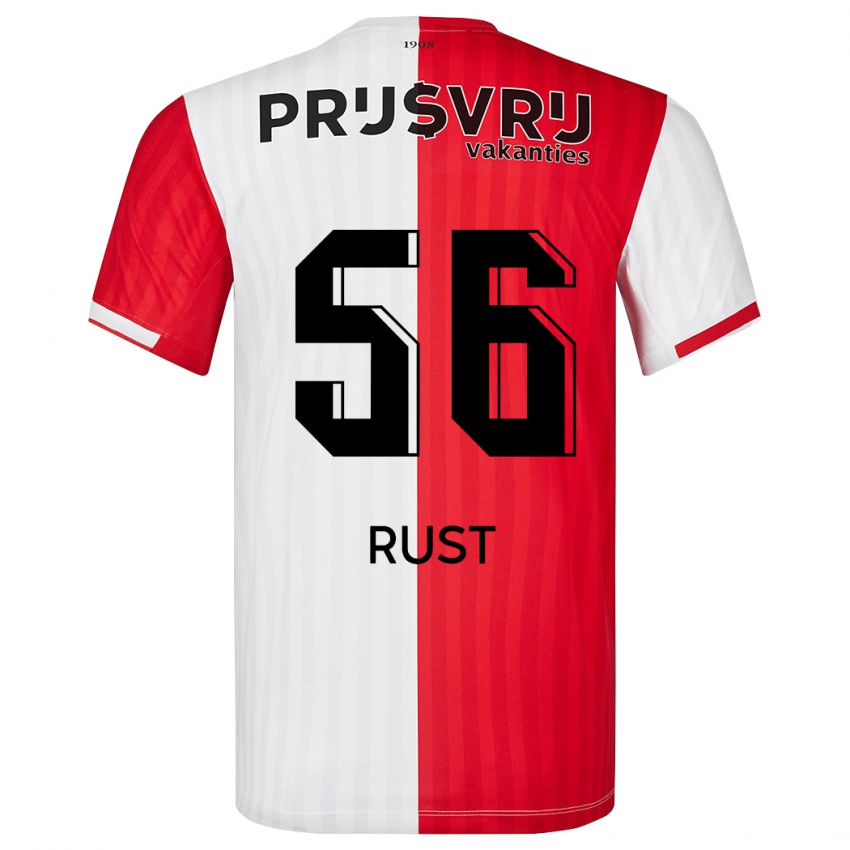 Niño Camiseta Fabiano Rust #56 Rojo Blanco 1ª Equipación 2023/24 La Camisa Chile