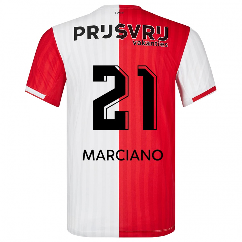 Niño Camiseta Ofir Marciano #21 Rojo Blanco 1ª Equipación 2023/24 La Camisa Chile