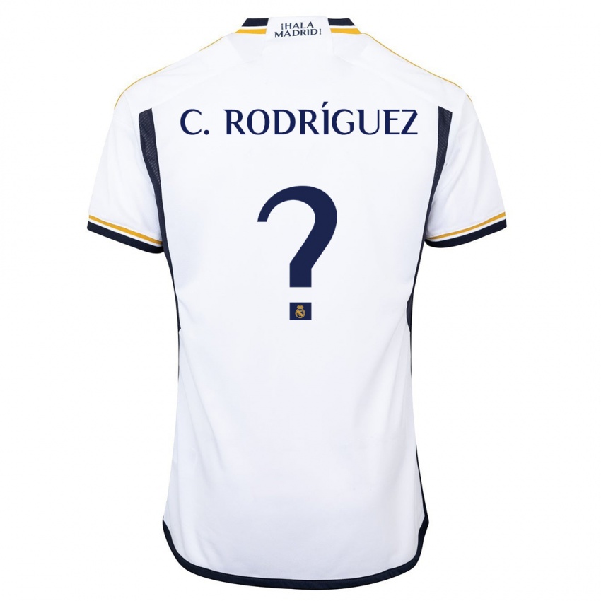 Niño Camiseta Carlos Rodríguez #0 Blanco 1ª Equipación 2023/24 La Camisa Chile