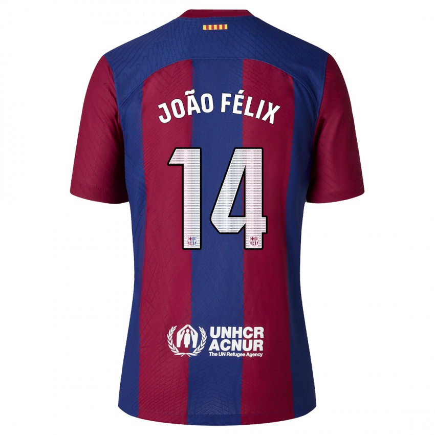 Niño Camiseta Joao Felix #14 Rojo Azul 1ª Equipación 2023/24 La Camisa Chile