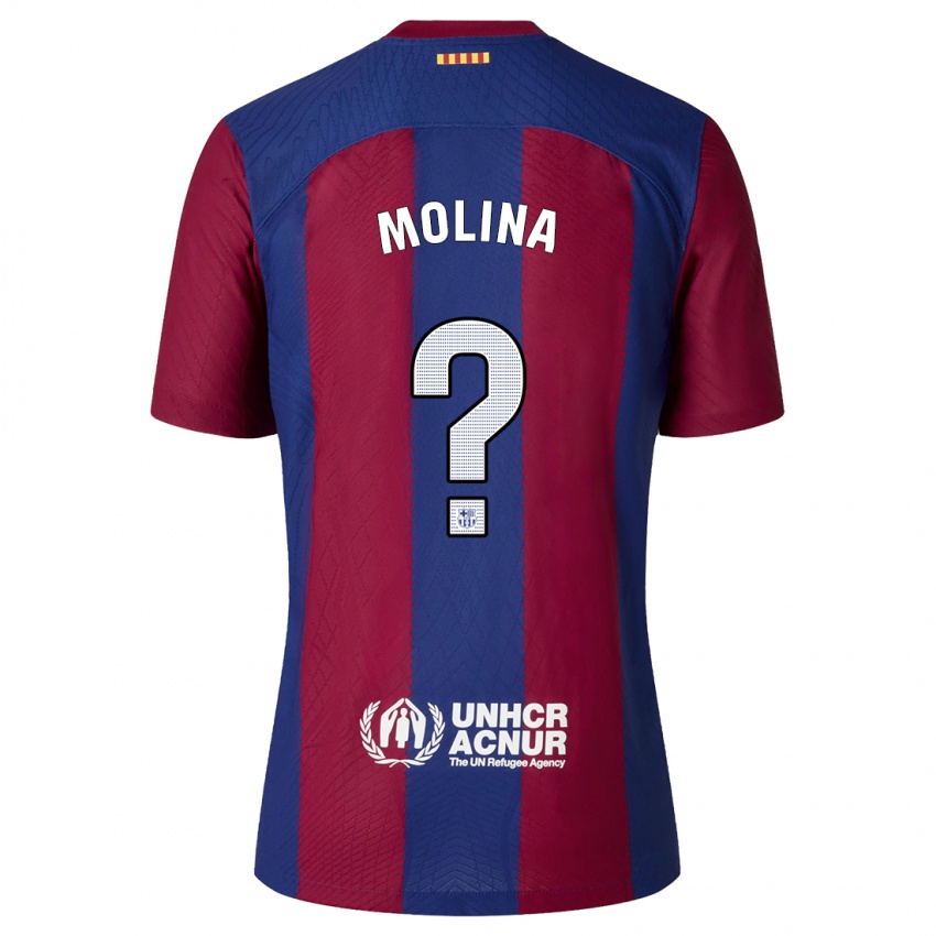 Niño Camiseta Jan Molina #0 Rojo Azul 1ª Equipación 2023/24 La Camisa Chile