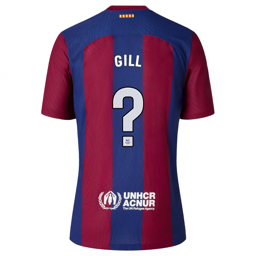 Niño Camiseta Adrian Gill #0 Rojo Azul 1ª Equipación 2023/24 La Camisa Chile