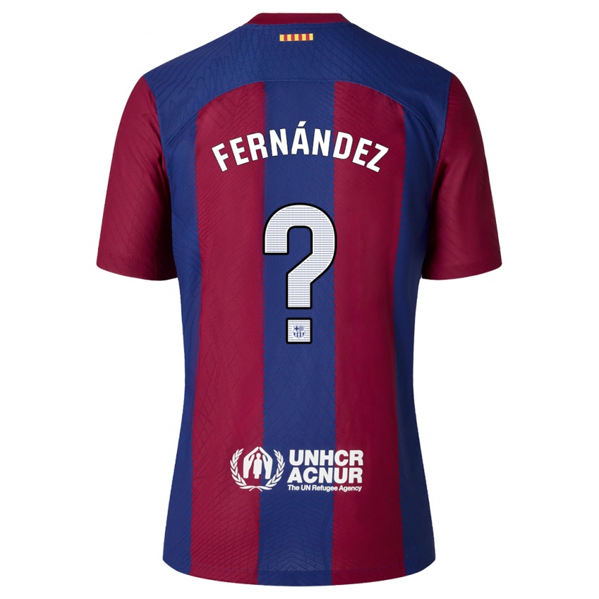 Niño Camiseta Guille Fernández #0 Rojo Azul 1ª Equipación 2023/24 La Camisa Chile