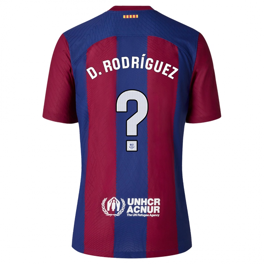 Niño Camiseta Dani Rodríguez #0 Rojo Azul 1ª Equipación 2023/24 La Camisa Chile