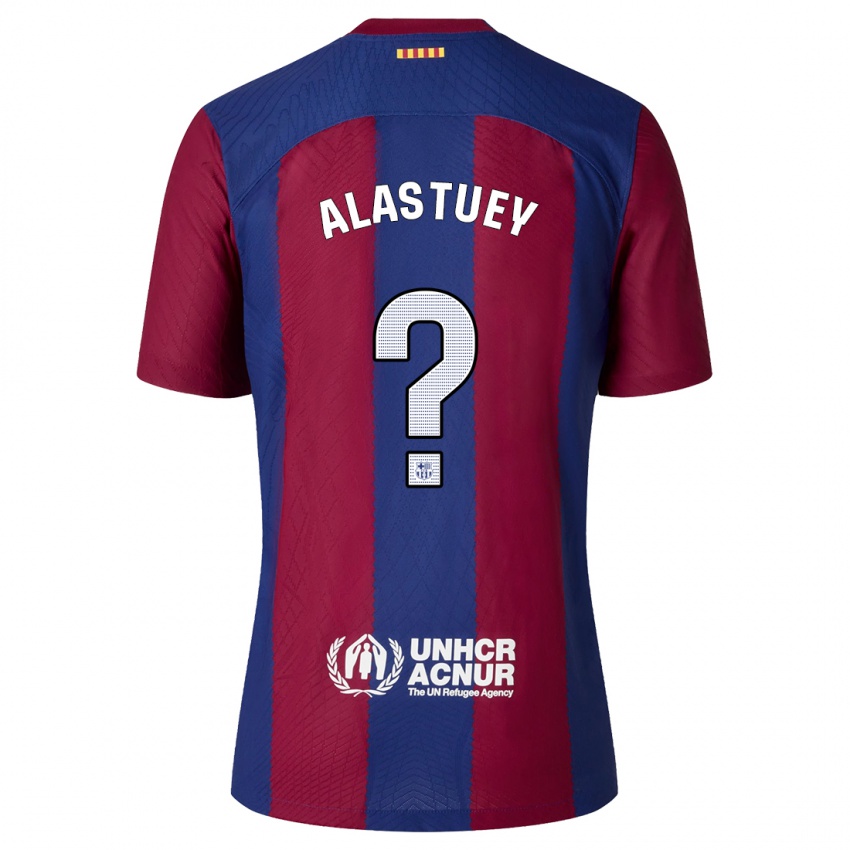 Niño Camiseta Jorge Alastuey #0 Rojo Azul 1ª Equipación 2023/24 La Camisa Chile
