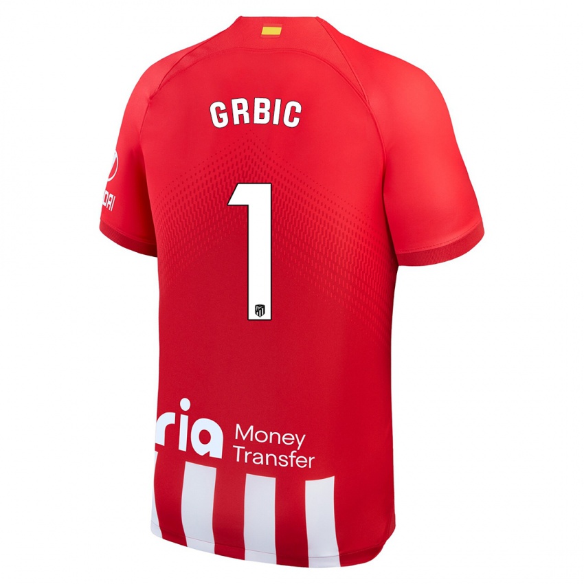 Niño Camiseta Ivo Grbic #1 Rojo Blanco 1ª Equipación 2023/24 La Camisa Chile