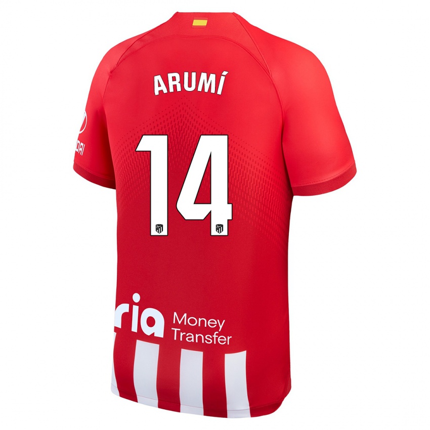 Niño Camiseta Joel Arumí #14 Rojo Blanco 1ª Equipación 2023/24 La Camisa Chile