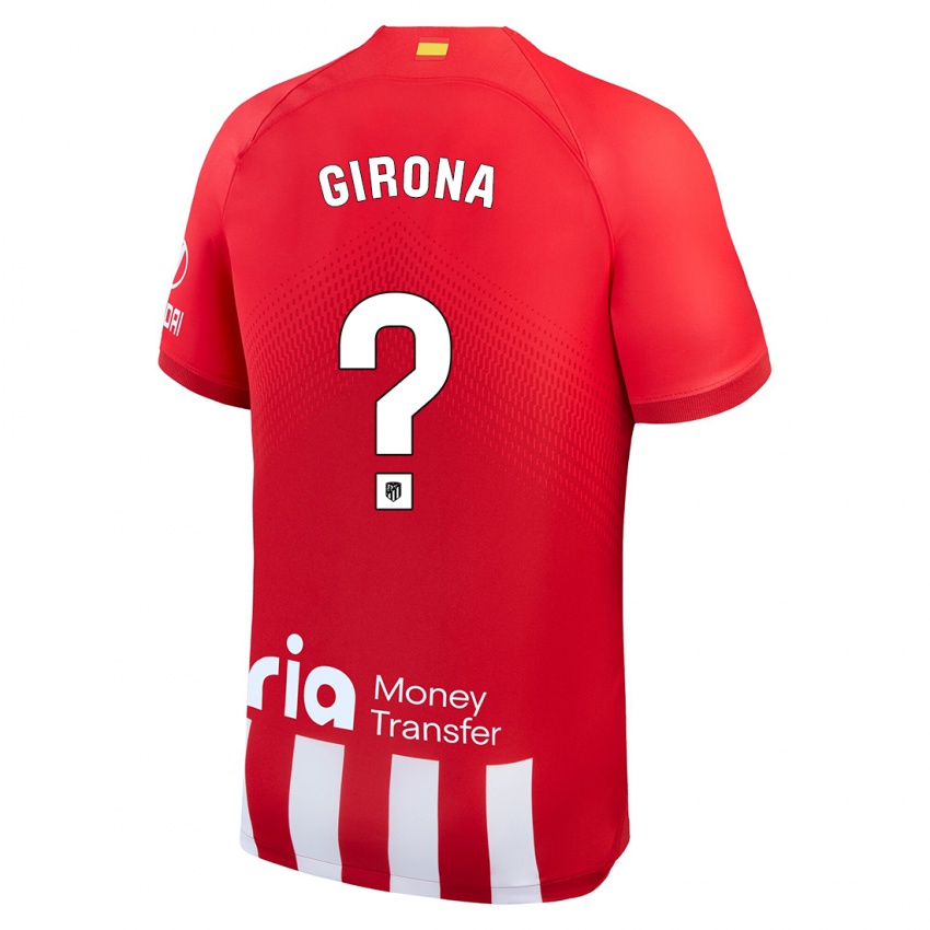 Niño Camiseta Raúl Girona #0 Rojo Blanco 1ª Equipación 2023/24 La Camisa Chile