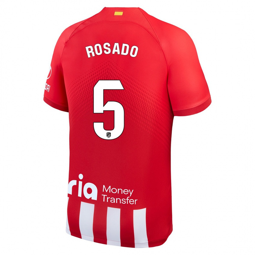 Niño Camiseta Diego Rosado #5 Rojo Blanco 1ª Equipación 2023/24 La Camisa Chile