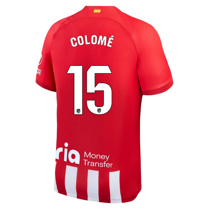 Niño Camiseta Jan Colomé #15 Rojo Blanco 1ª Equipación 2023/24 La Camisa Chile
