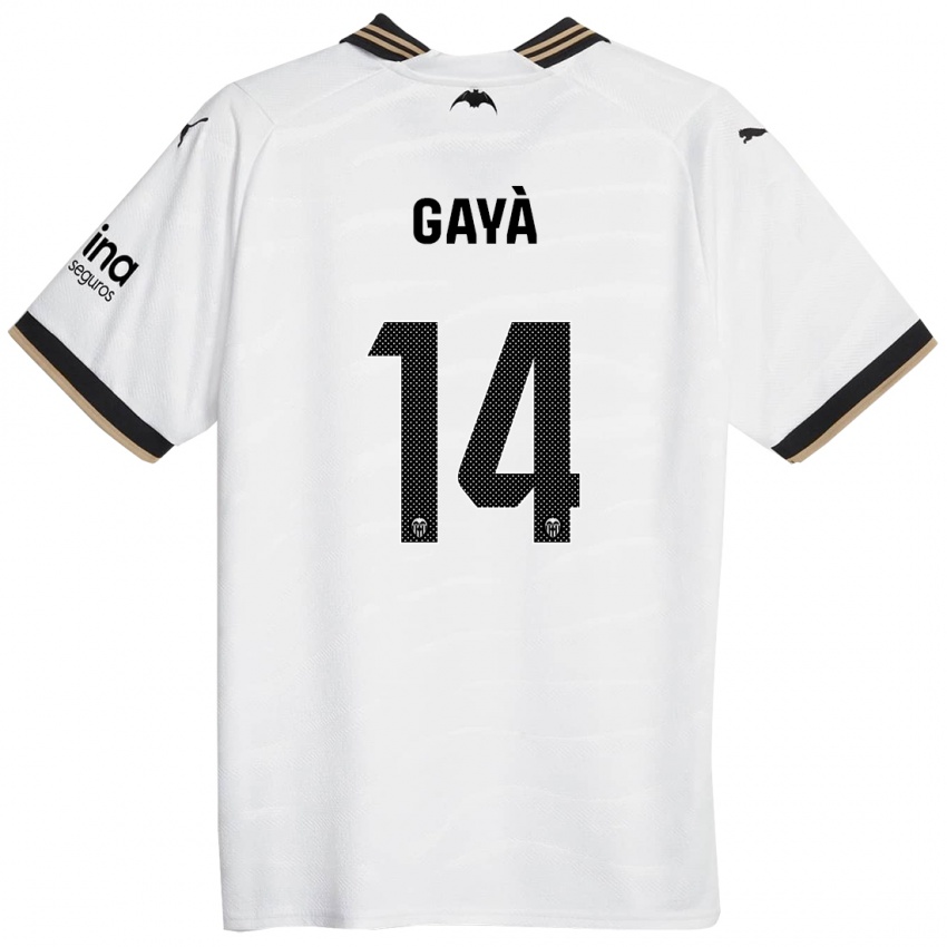 Niño Camiseta Jose Gaya #14 Blanco 1ª Equipación 2023/24 La Camisa Chile